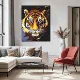 Painting by Numbers Art Animal Tiger Golden